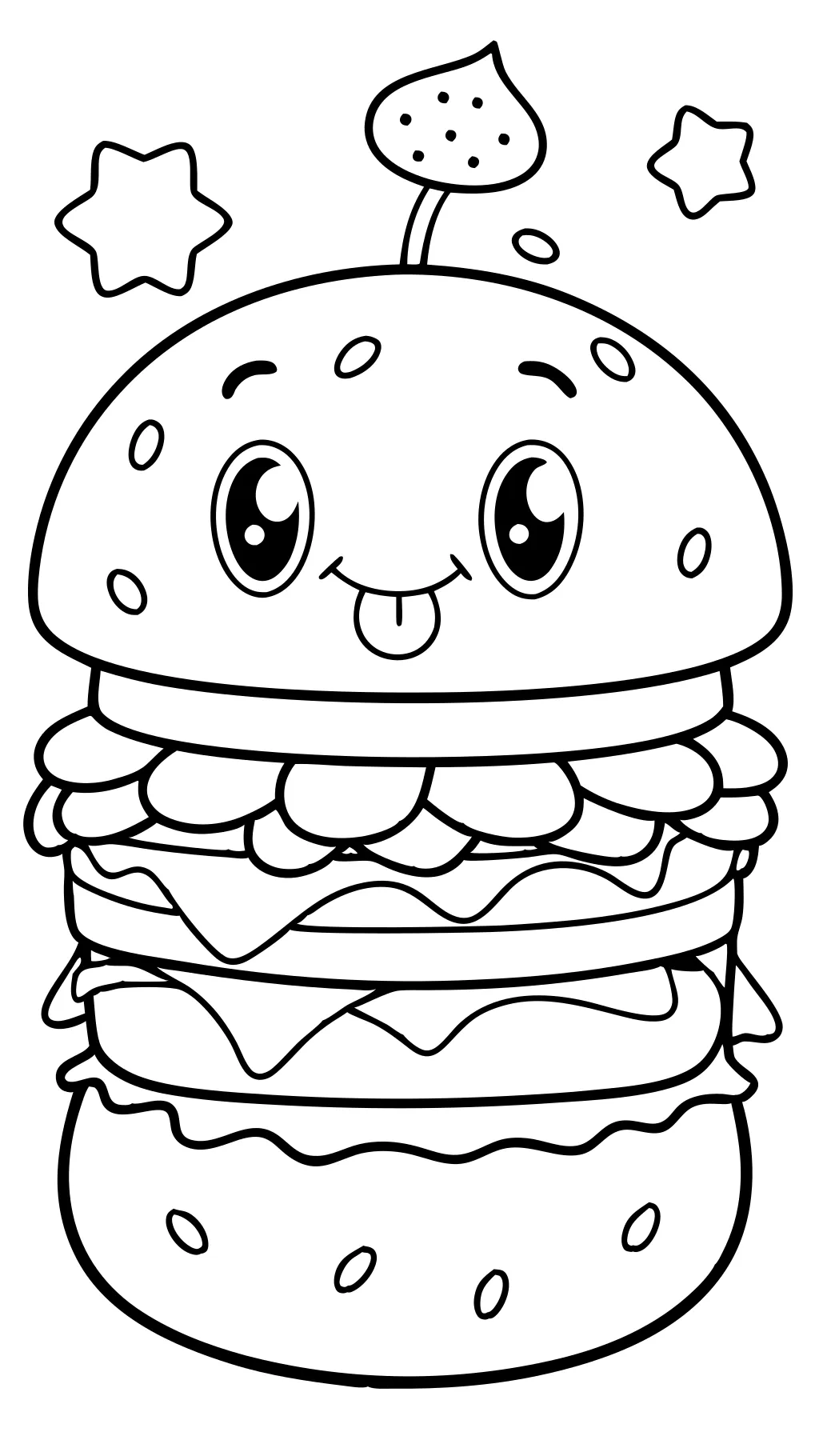 coloring pages burger